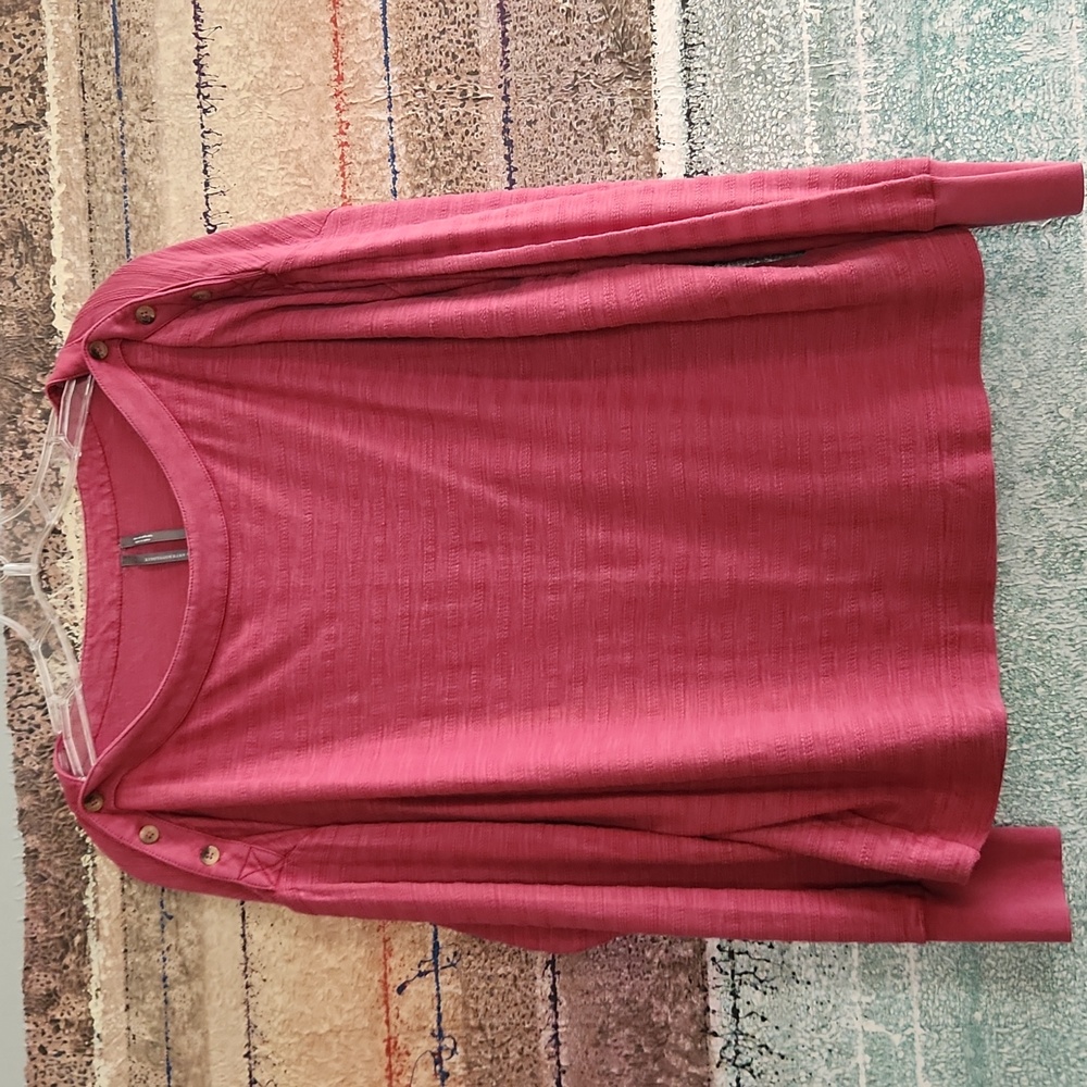ANTHRO Shoulder button textured top